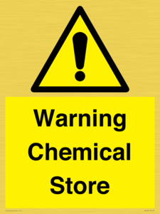 Warning Chemical Store